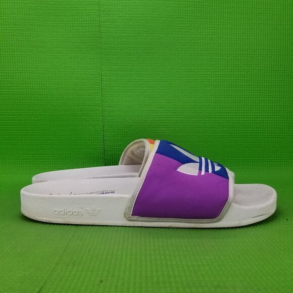 ✅Adidas Original Adilette Mens 12 Rainbow Pride Slides EF2317 Love Unites Sandal main image 4